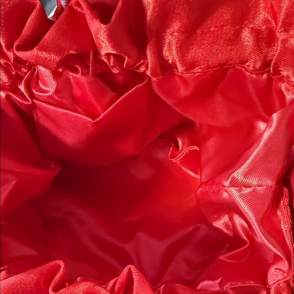 Red Ruffled Women's Shoulder Bag Evening Bag Very S*x In The City Clutch - Picture 3 of 6